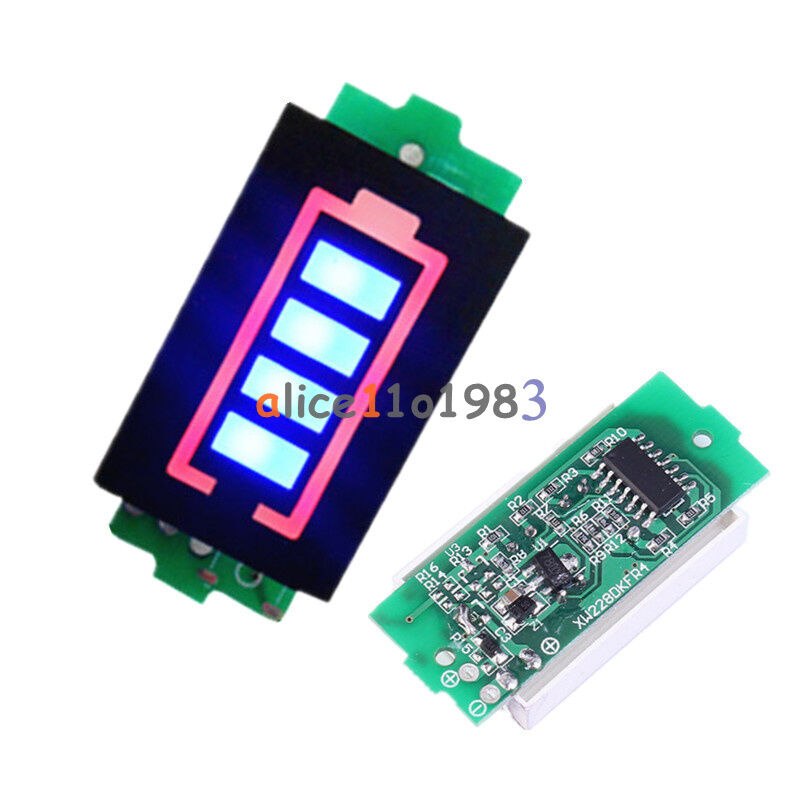 1S 3.7V Lithium Battery Capacity Indicator 4.2V Blue Dispaly Power Tester Single