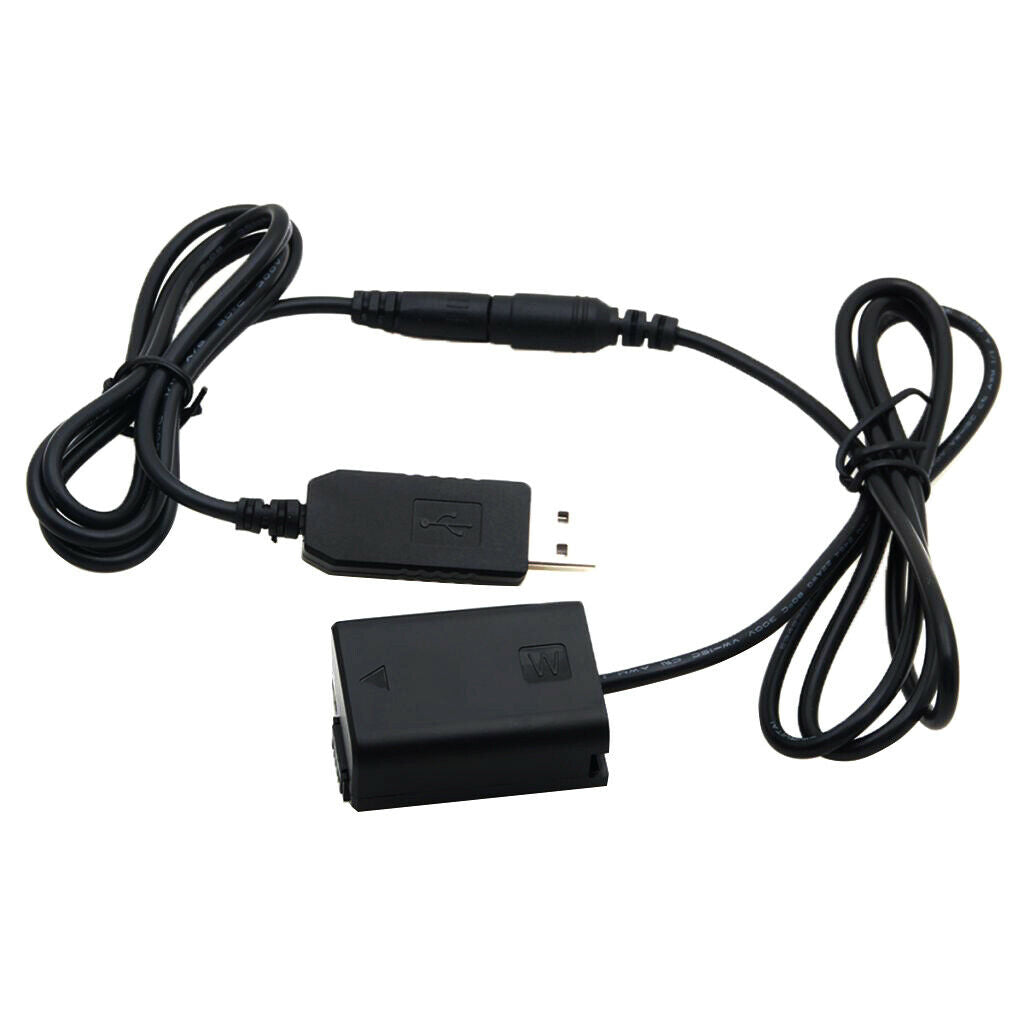 NP-FW50 Dummy Battery USB Adapter Cable for  NEX-3 5 6