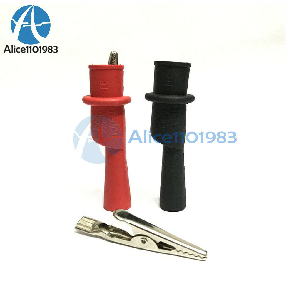 4MM banana head  red and black alligator clips for  Voltmeter OHM VOLT Tester
