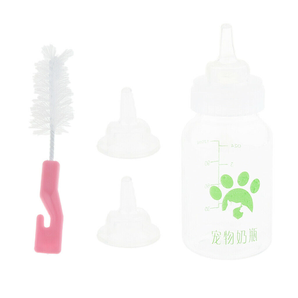120ml Soft Dog Cat Silicone Gel Nipple Pacifier Pet Milk Bottle Feeding Tool