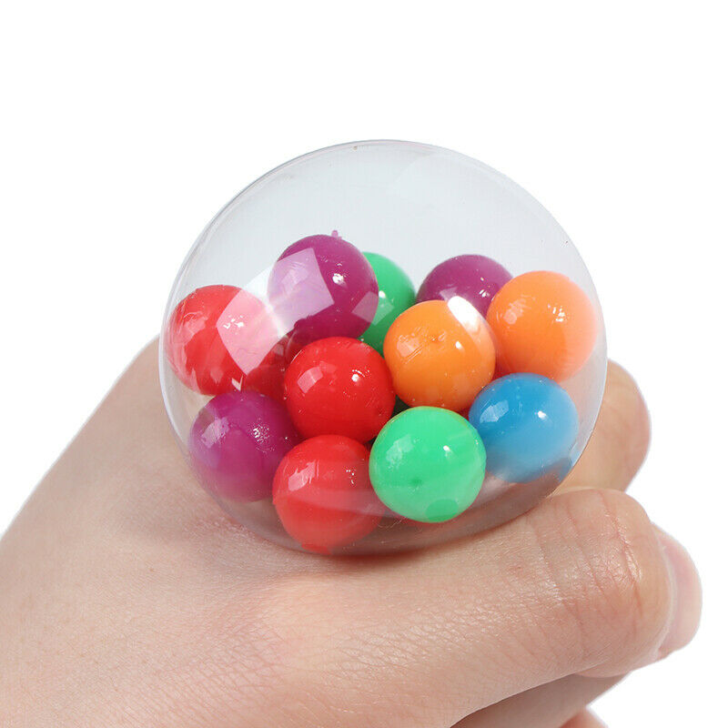 Anti Stress Face Reliever Colorful Ball Autism Mood Squeeze Relief Healthy YXDD