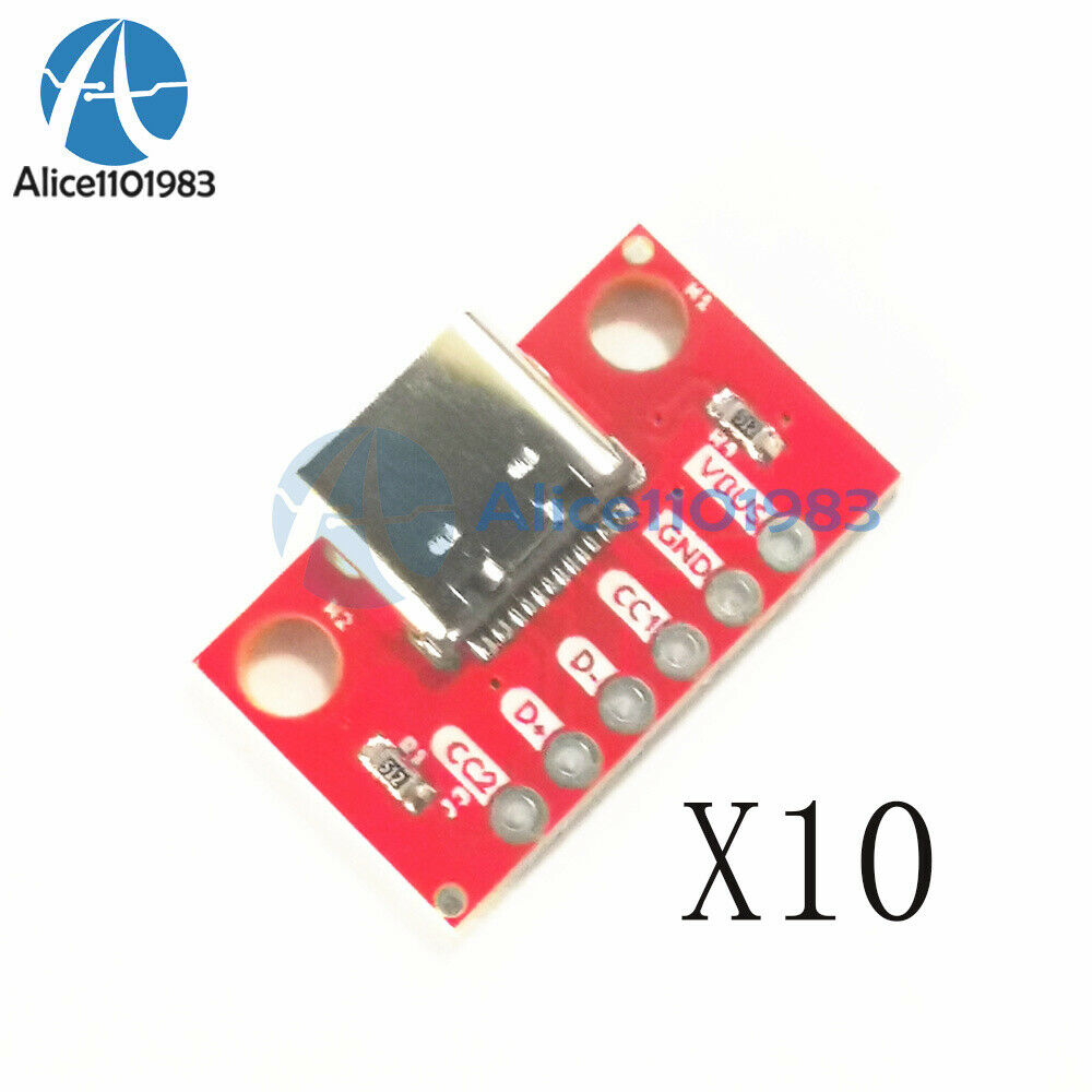 10PCS TYPE-C Test Board USB3.1 16P To 2.54 High Current Power Adapter Board