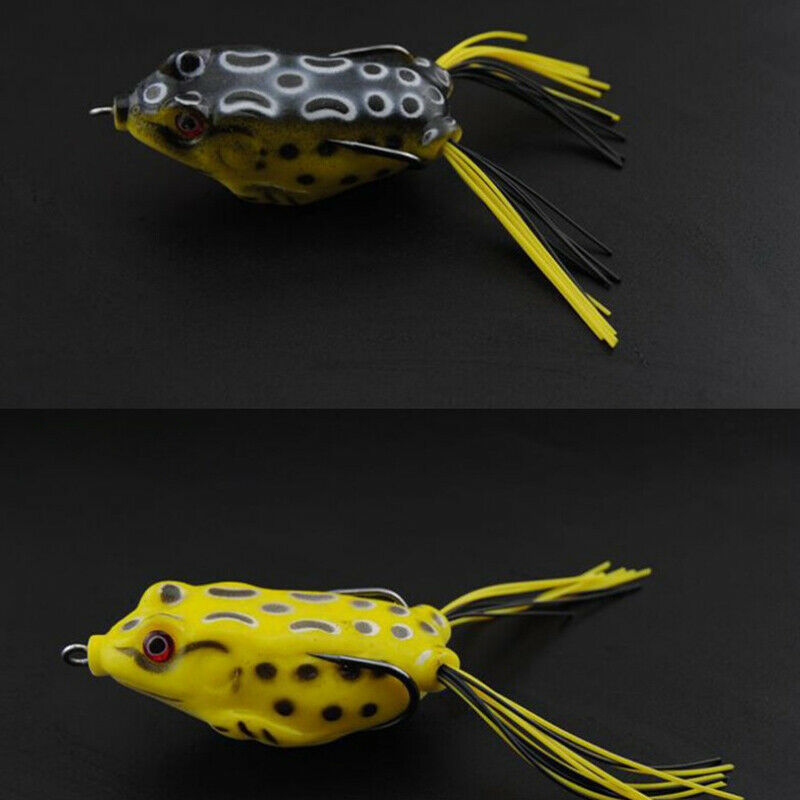 2Pcs/lot Soft Toad Frogs Bass Fishing Lure Hollow Body Top Water Fishing .l8