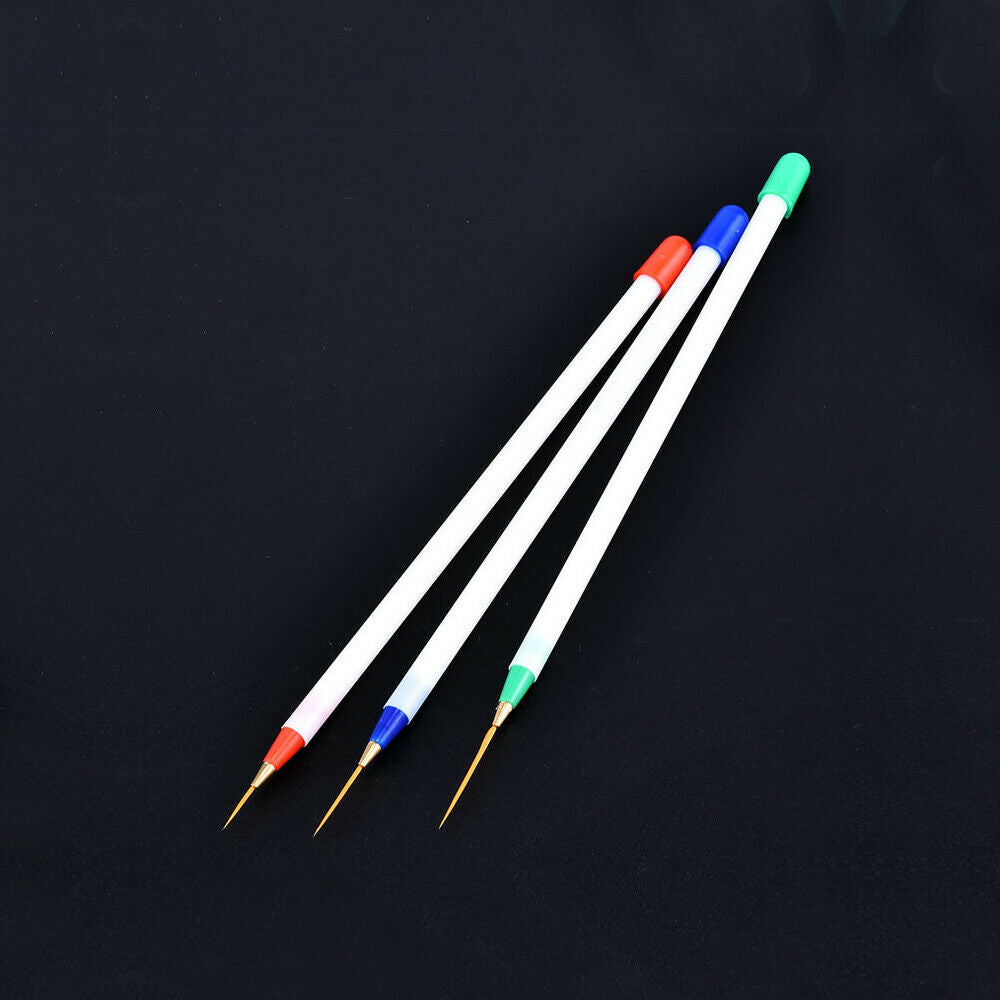 6Pcs Set Acrylic French Nail Art Pen Brush Painting Drawing Liner Manicure Tools