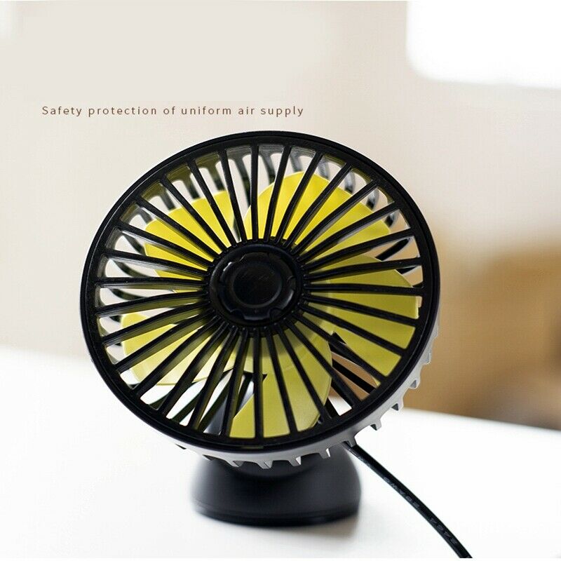 2X(Suction Cup Single Head 5 Inch Car Fan,Air Freshener Outlet Cooling Fan X8O4)