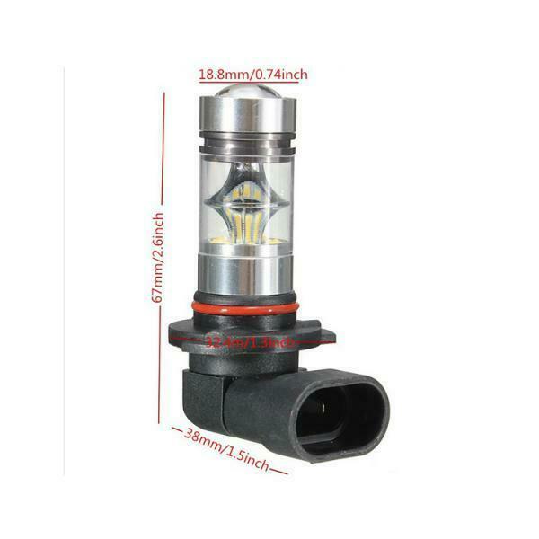 Pair 9006 6000k 100w Led 20smd Floodlight Fog Driving Bulb DRL White