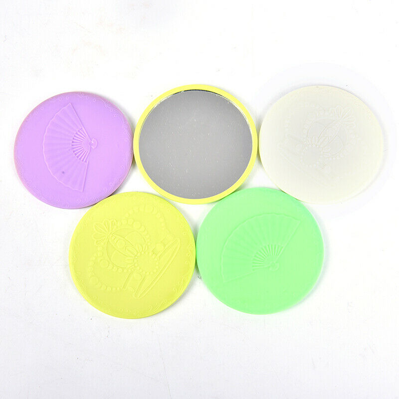 Portable Cute Round Mirror Plastic Makeup Pocket Handbag Mini Small Mirr.l8