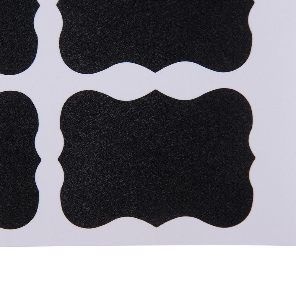 48Pcs fancy black board jam jar label labels stickers decor kitchen suppl_ti UDD