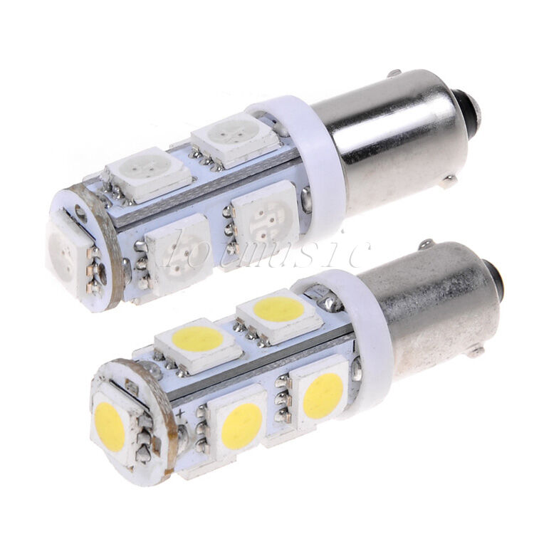 Bright RED and White 12v LED Instrument Panel BA9S 5050 9SMD