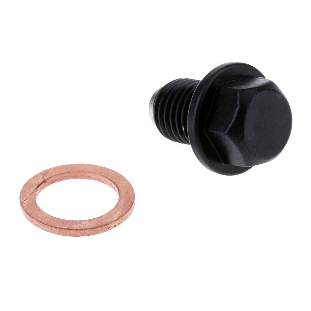 Oil Drain Plug Bolt For YAMAHA FZ FJ MT 09 YZF-R1 R6 TRX850 Black