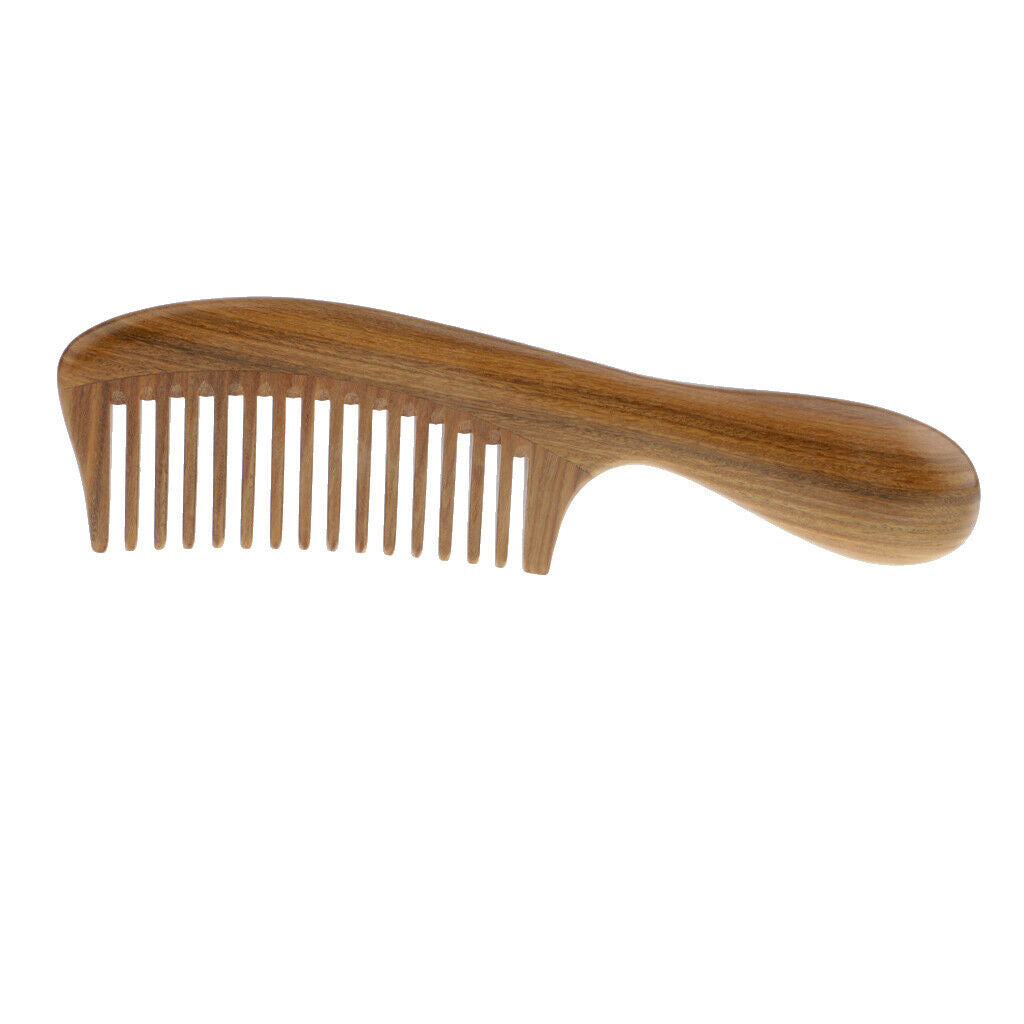 Natural Green Sandalwood Scent Wooden Comb Handmade Massage Hair Care Comb