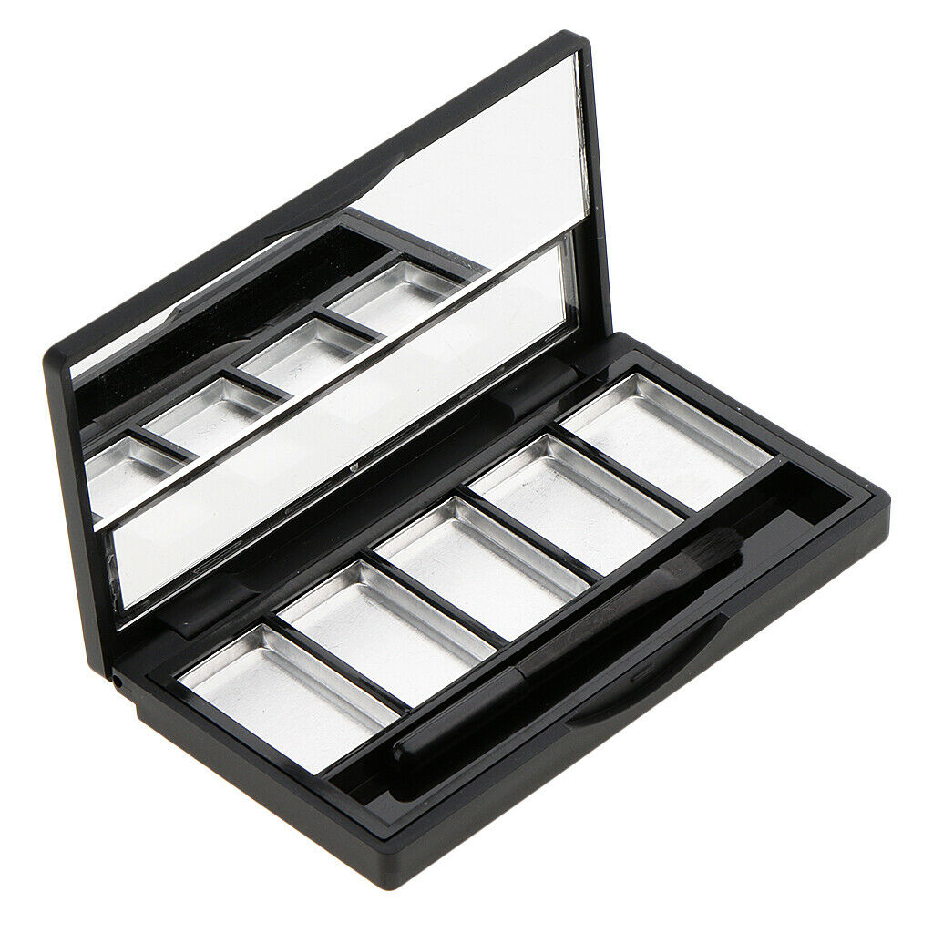Eyeshadow Blush Pressed Powder Bronzer DIY Palette Tray with Mirror 5 Slots