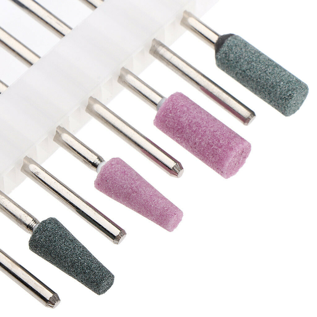 8 Pcs Rotary Burrs Nail Files Cuticle Drill Cleaner Salon Manicure