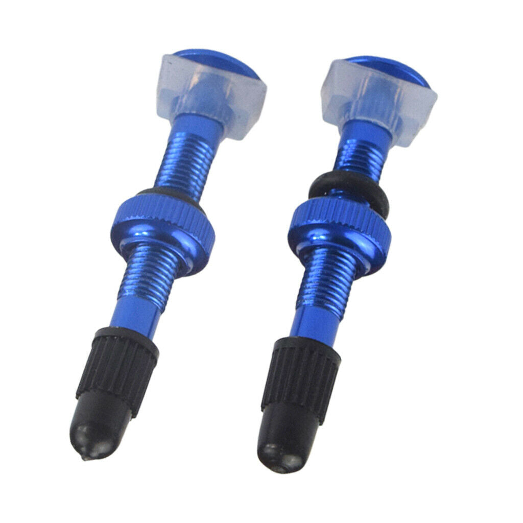 Bike Tubeless Tires Presta Valves Universal Removable Vacuum-Nozzle Blue