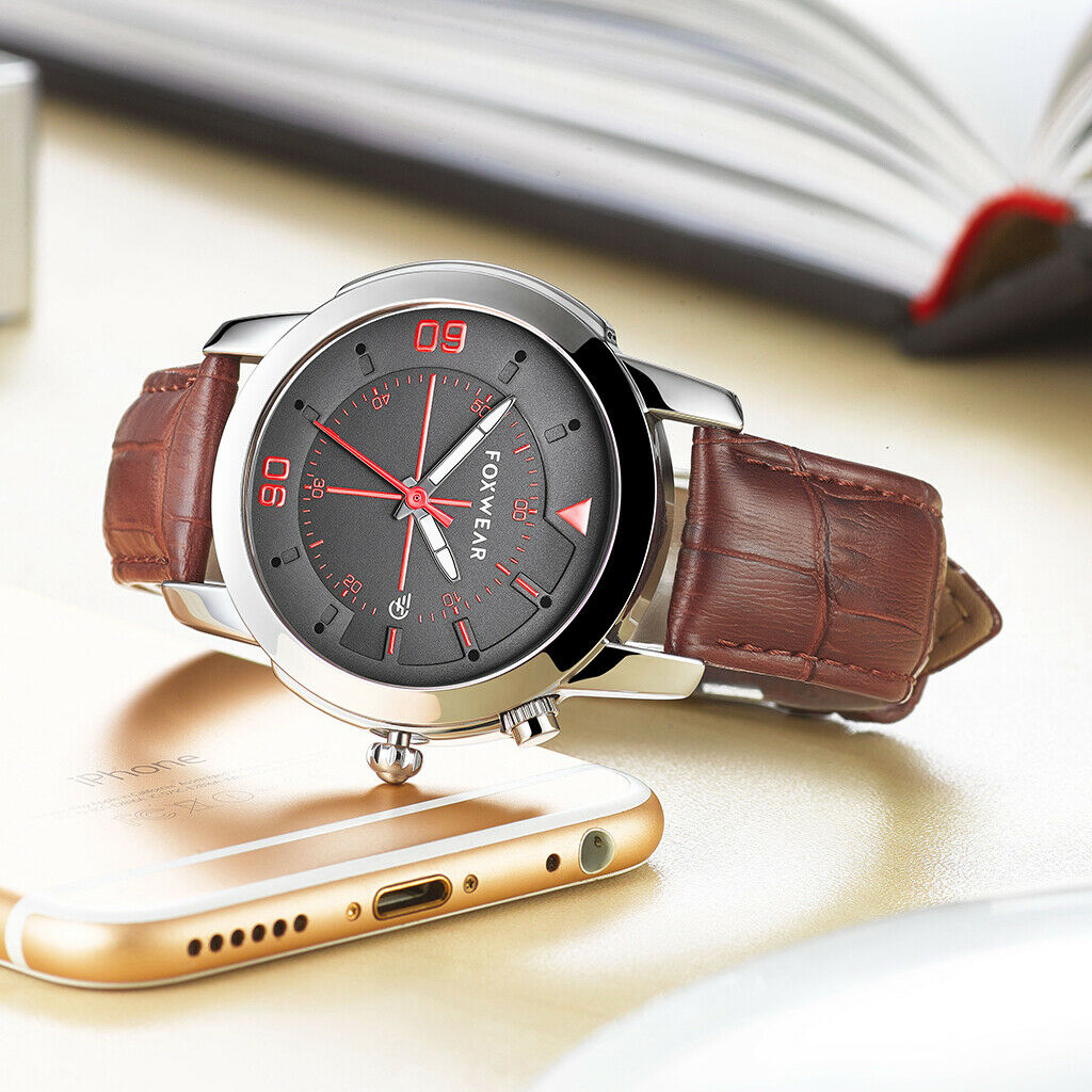 Foxwear Waterproof Bluetooth Smart Quartz Wrist Watch Camera Anti Lost Brown