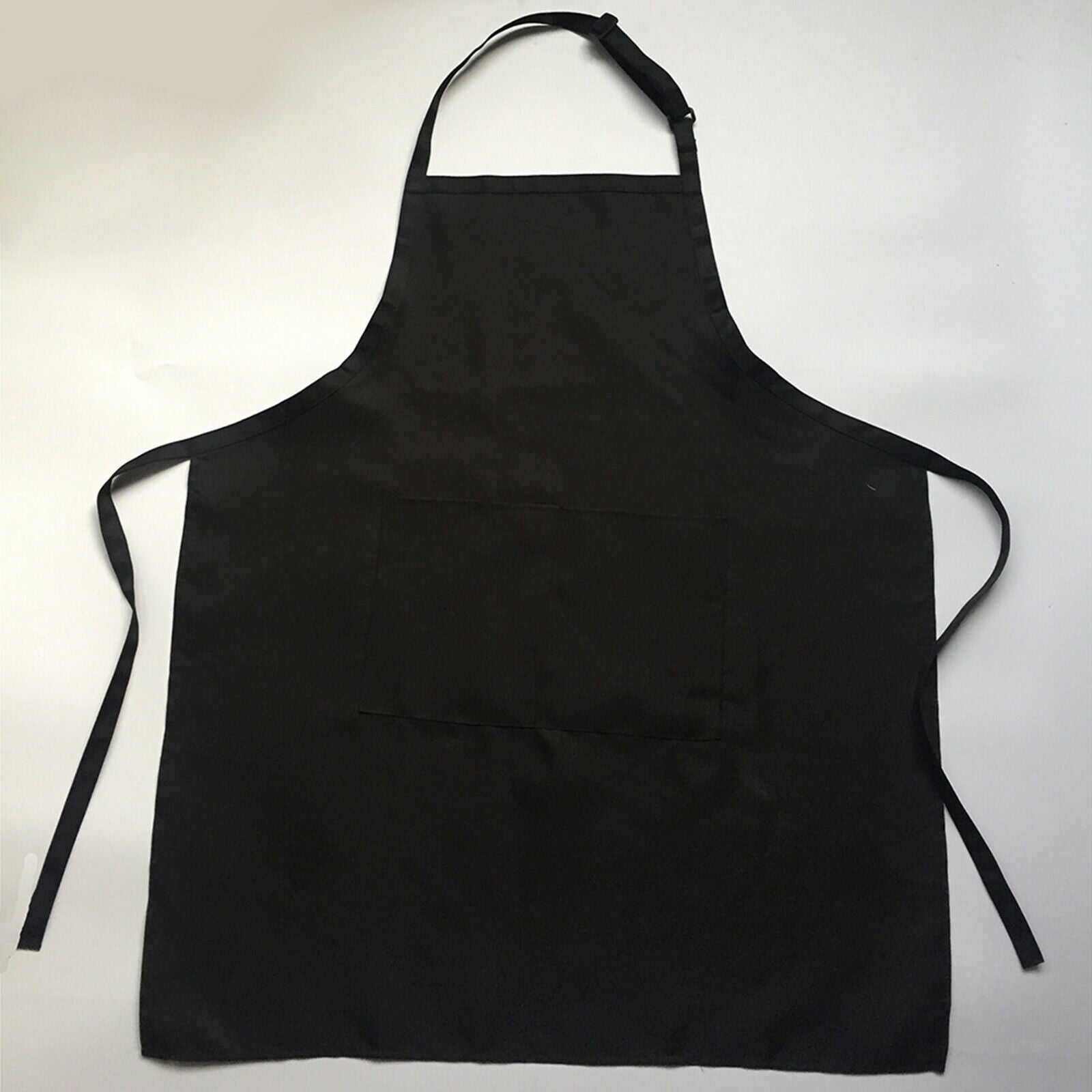 4X Men Women Cooking Apron with Large Pocket Baking Cooking Kitchen Apron Black
