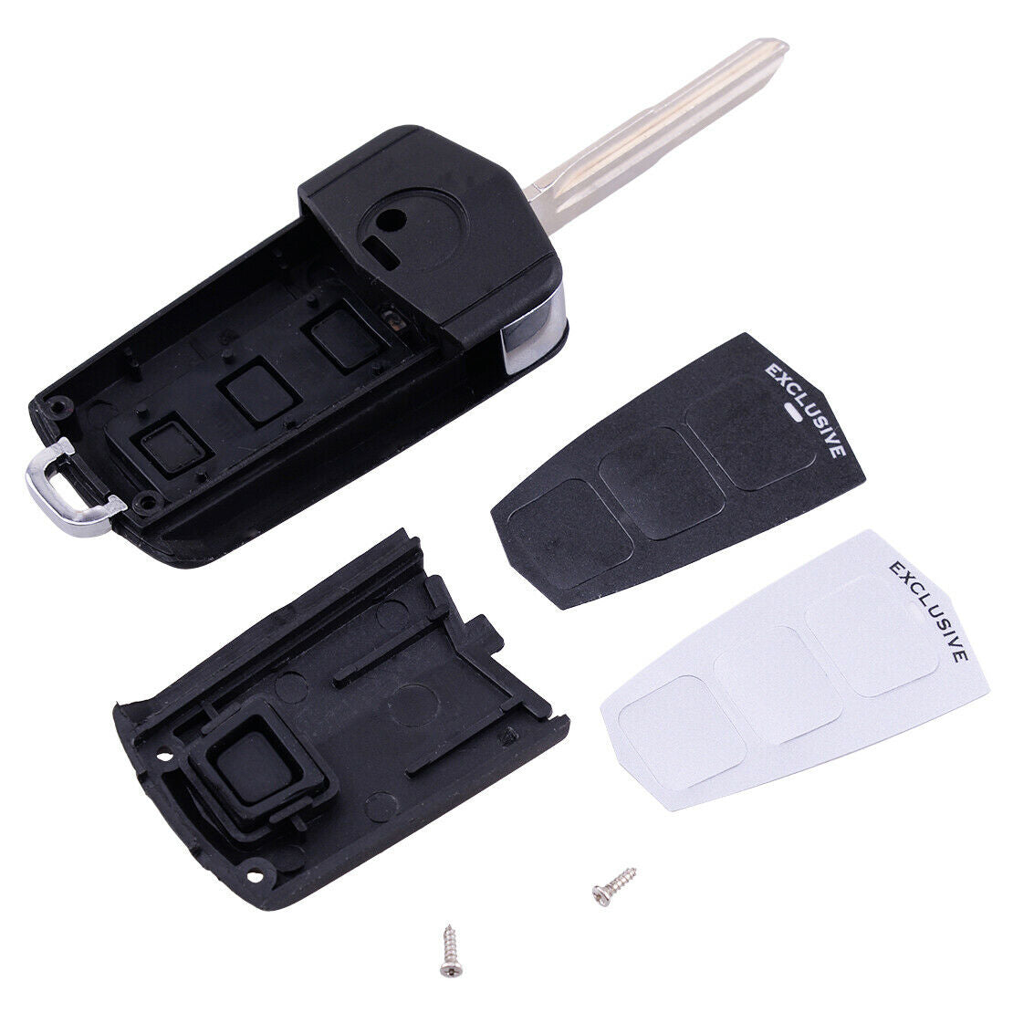 3 Buttons Flip Remote Key Fob Case Uncut Blade Fit for HYUNDAI Sonata Genesis An