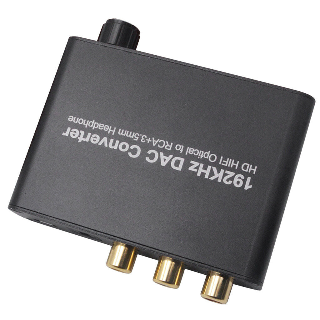 Digital Audio Decoder 192kHz DAC Volume Control Toslink Coaxial Converter
