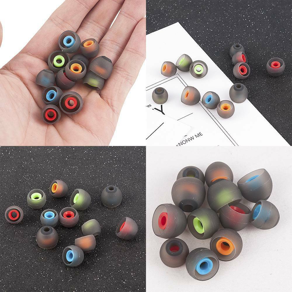 6 Pairs 3.8mm Soft Silicone Earbud Tips Kit S/M/L In Ear Headphone Covers Set