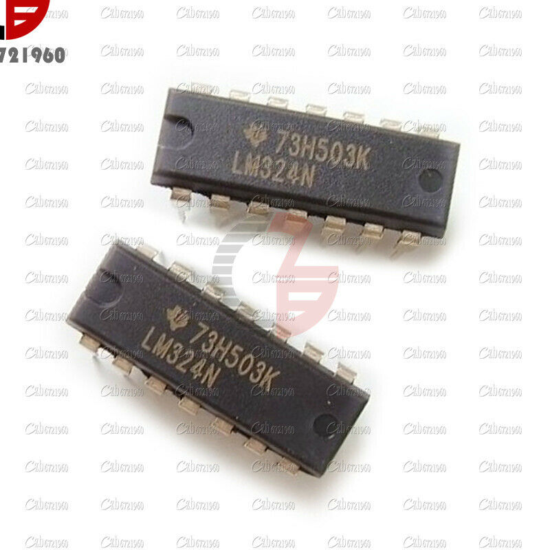 100x LM324N LM324 DIP-14 TI Low Power Quad Op-Amp IC 100PCS