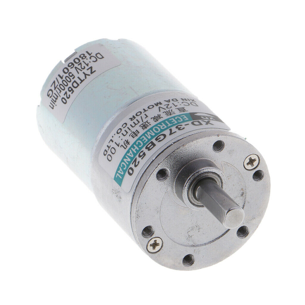 DC12V 100RPM Electric Gear Motor 6mm Shaft High Torque Speed Reduce Gear Motor