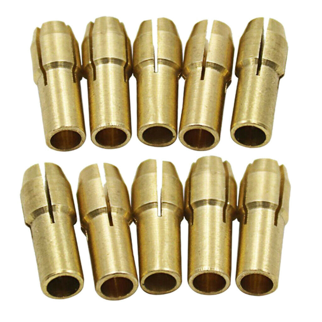 Set of 10Pc 0.5-3.2mm 4.8mm Electrc Metal Drill Bit Collet Micro Twist Chuck