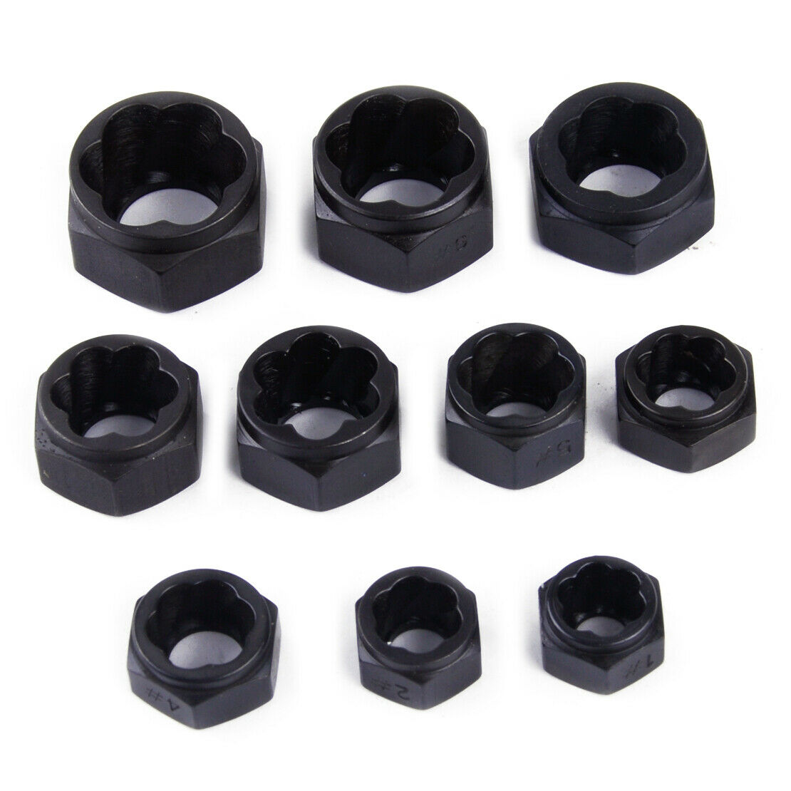 10pcs Damaged Bolt Nut Remover Broken Screw Stud Extractor Removal Tool Case An