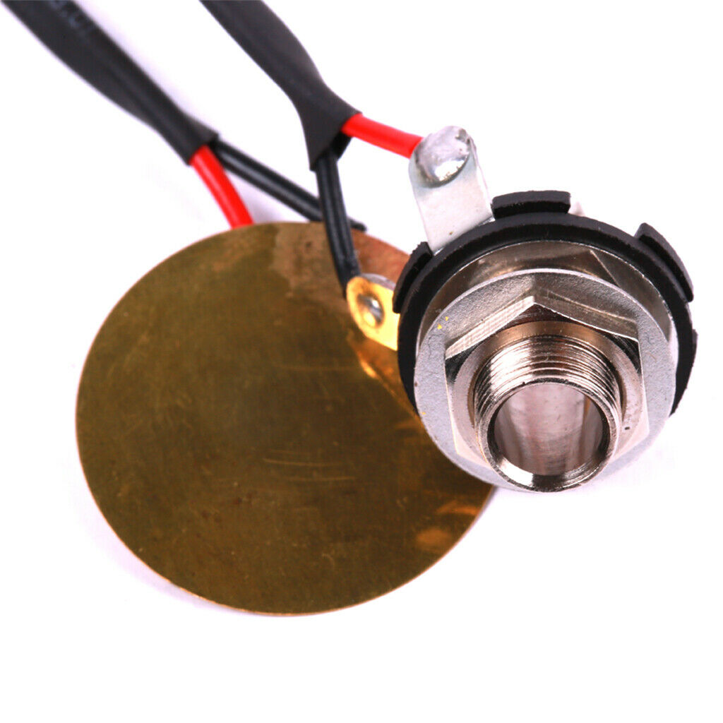 Pickup Piezo & Jack For Acoustic Guitar Violin Ukulele Cigar Box Parts New
