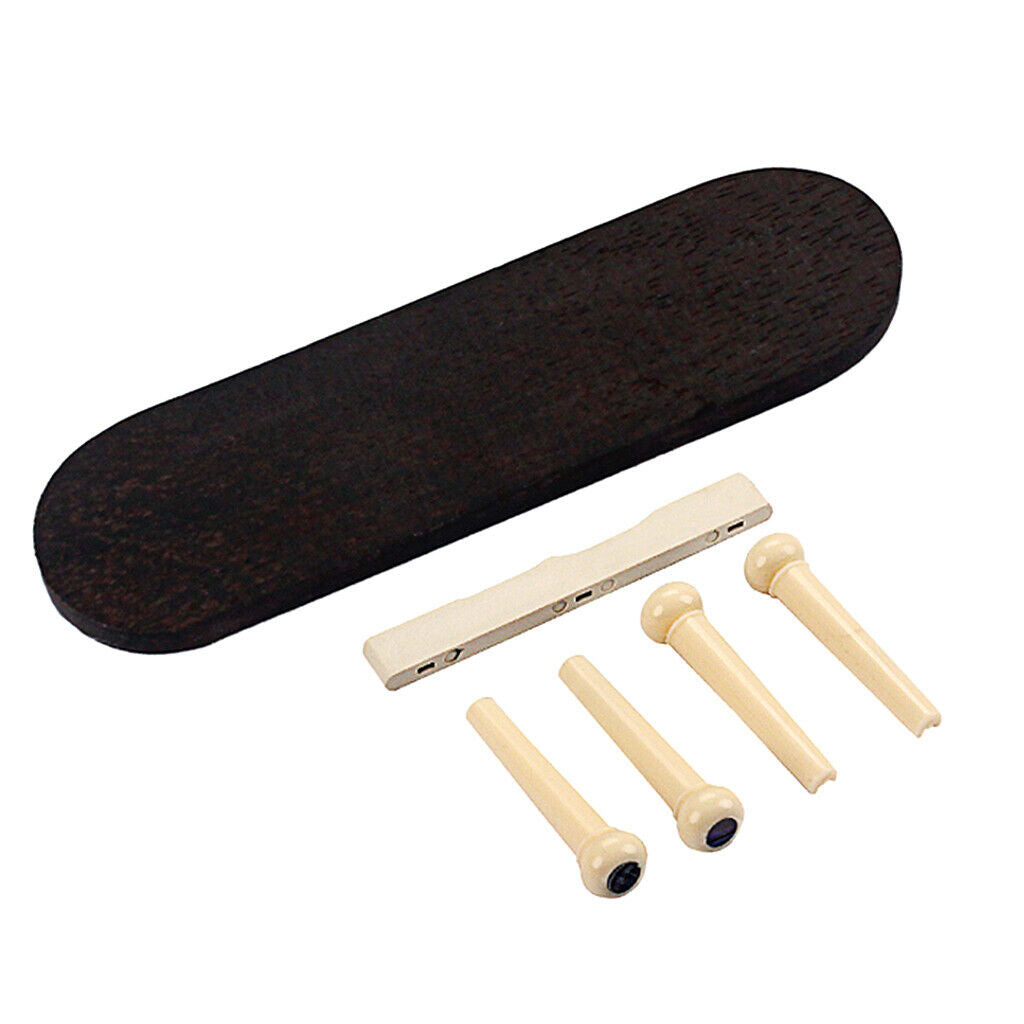 Guitar Ukulele Rosewood Bridge With The Pin Saddle Nut Set For That