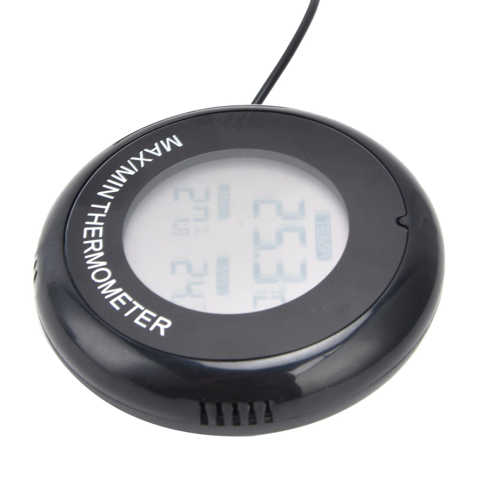 Digital LCD Round Thermometer Magnetic Suction Cup Temperature Meter For Reptile