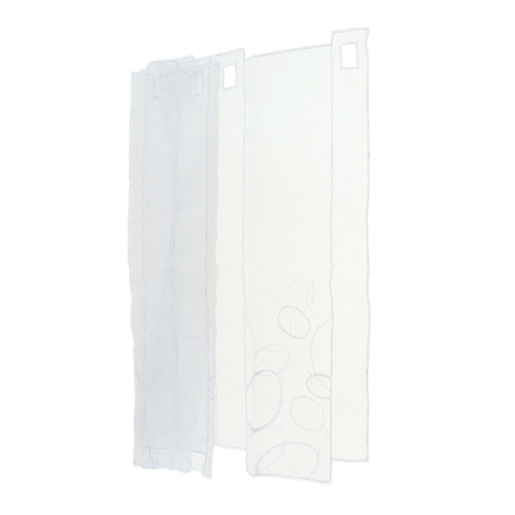 Perforated Small Half Curtain Roman Drape Kitchen Voile Sheer  45x96cm