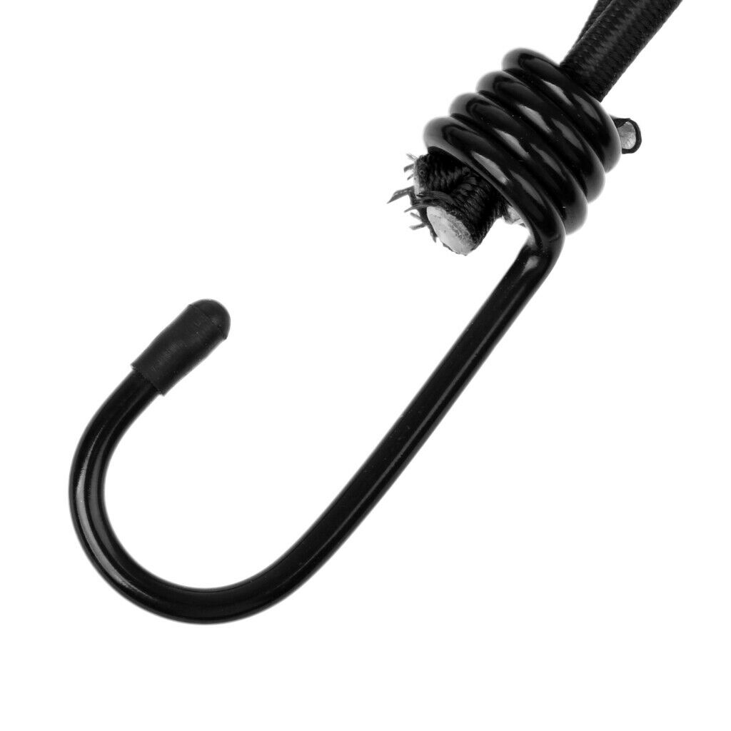 8 Pieces Bungee Hook Tie - Tarpaulin Bungee Stretch Cord Straps Black