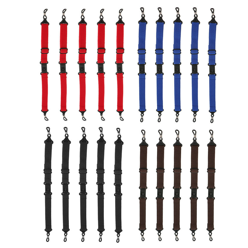 5Piece Sports Anti-slip Eyegalss Chain Glassses Lanyard Eyewear Holder Red