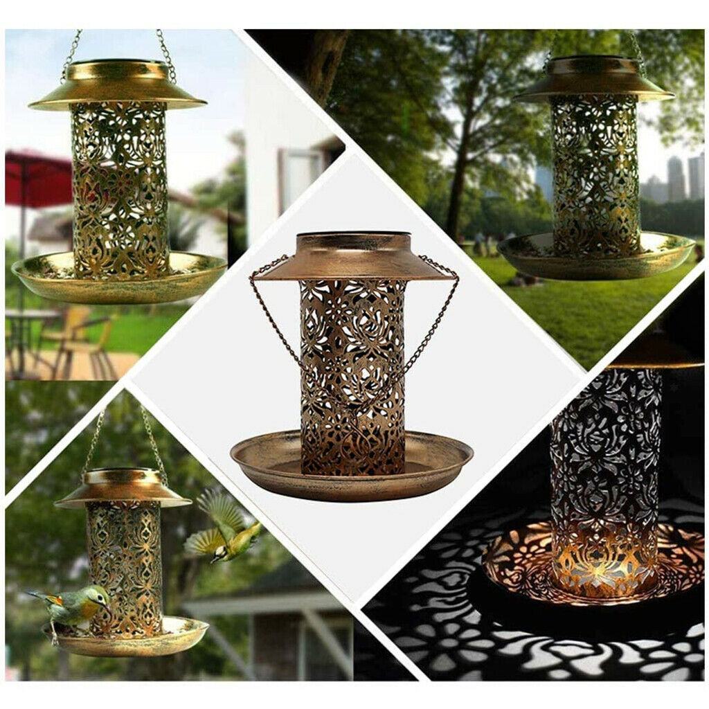 Solar Bird Feeder Outside Outdoor Solar Outdoors Patio Decoation Gifts