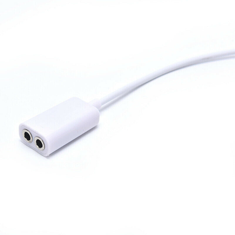 White Double 3.5mm Earphone Headphone Splitter Cable Cord Adapter Jack Pl.l8