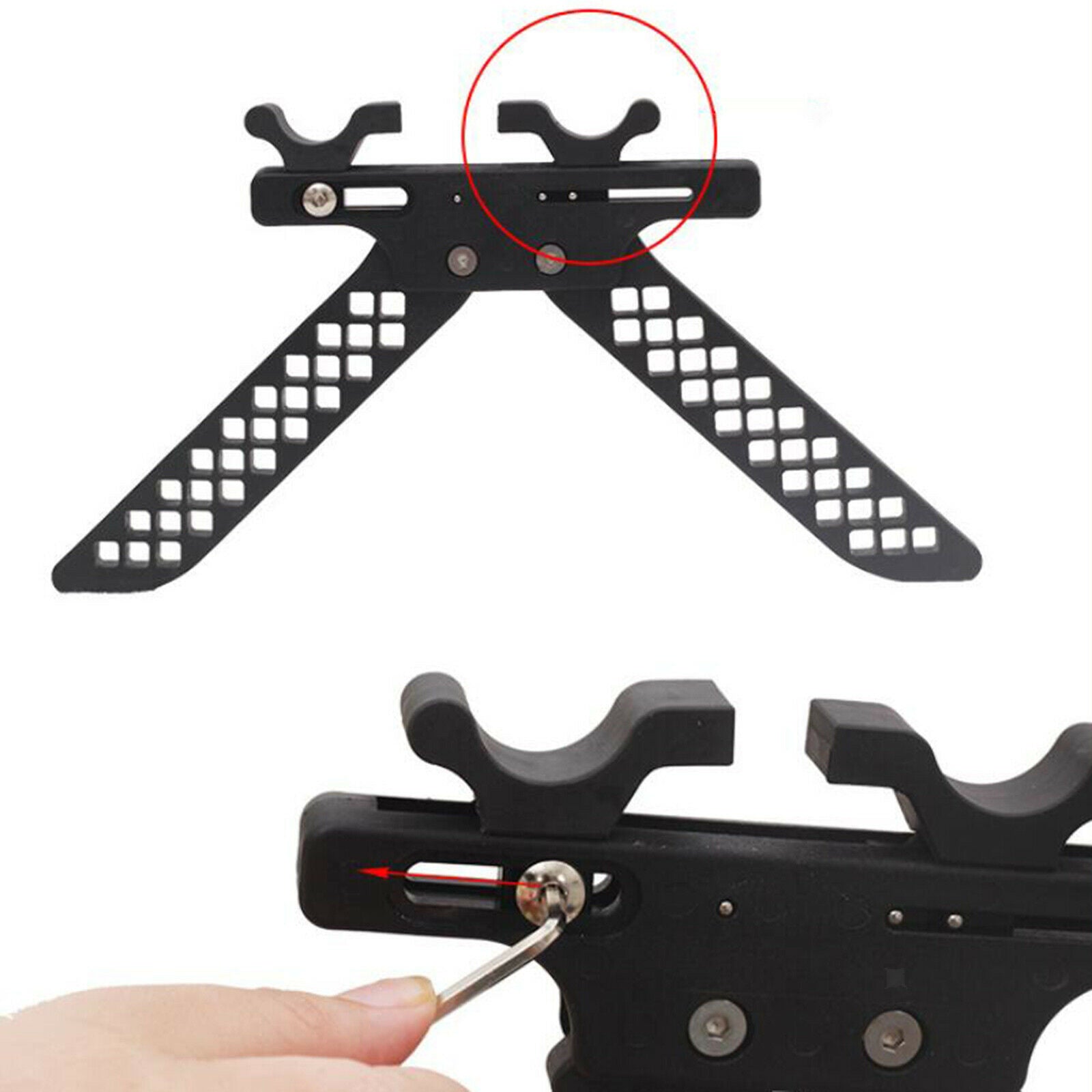 Archery Bow Stand Holder Folding Portable Bows Support Limb Clamp Kickstand