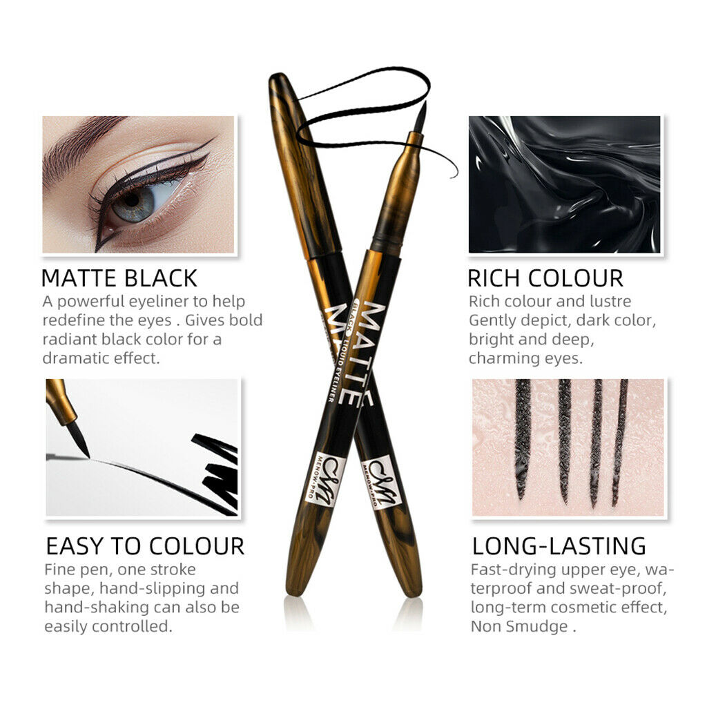 Smudgeproof Matte Black Eyeliner Waterproof Liquid Eye Liner Pen Cosmetic