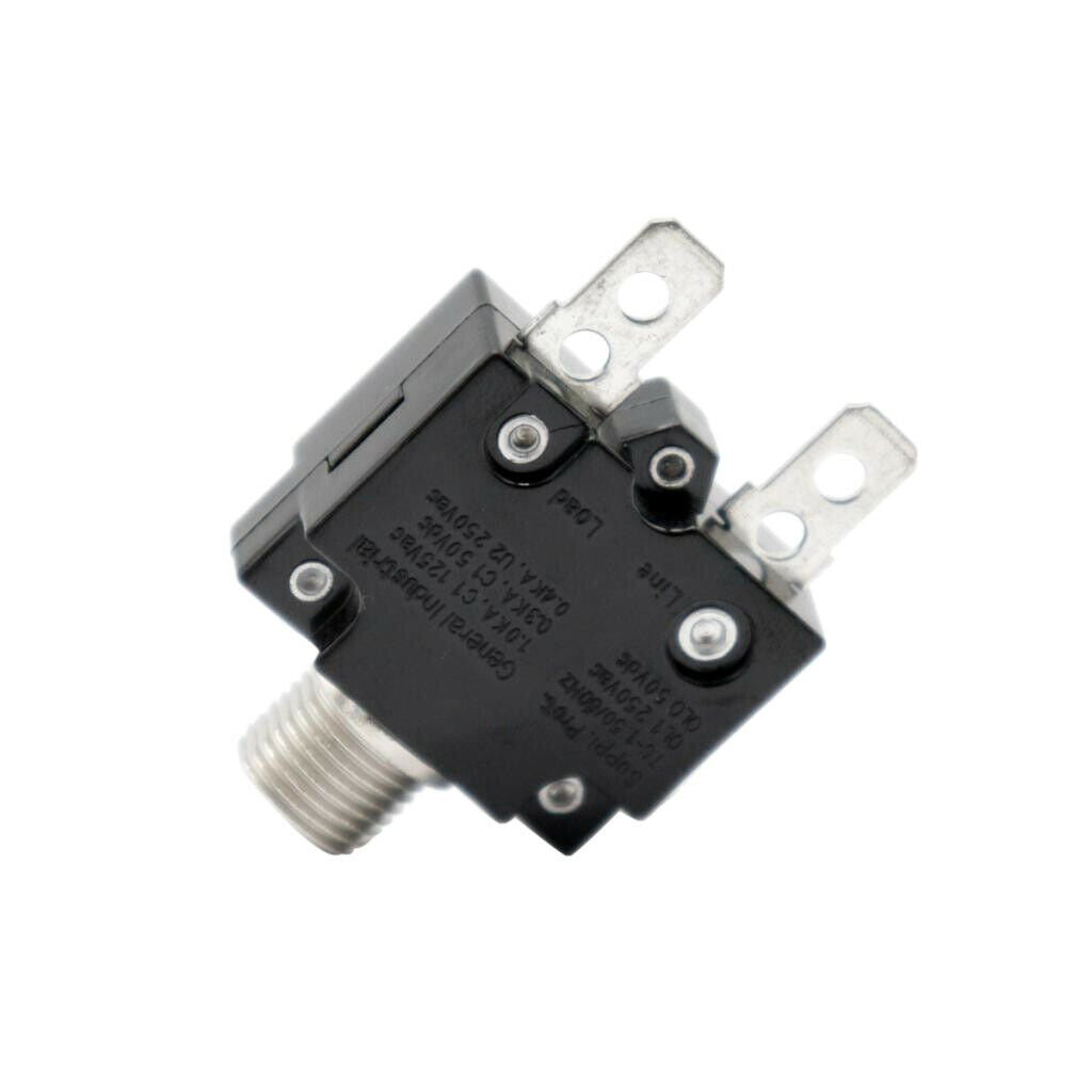 2x 15A/30A Push Button Reset Circuit Breaker, DC 50V AC 125/250V Thermal