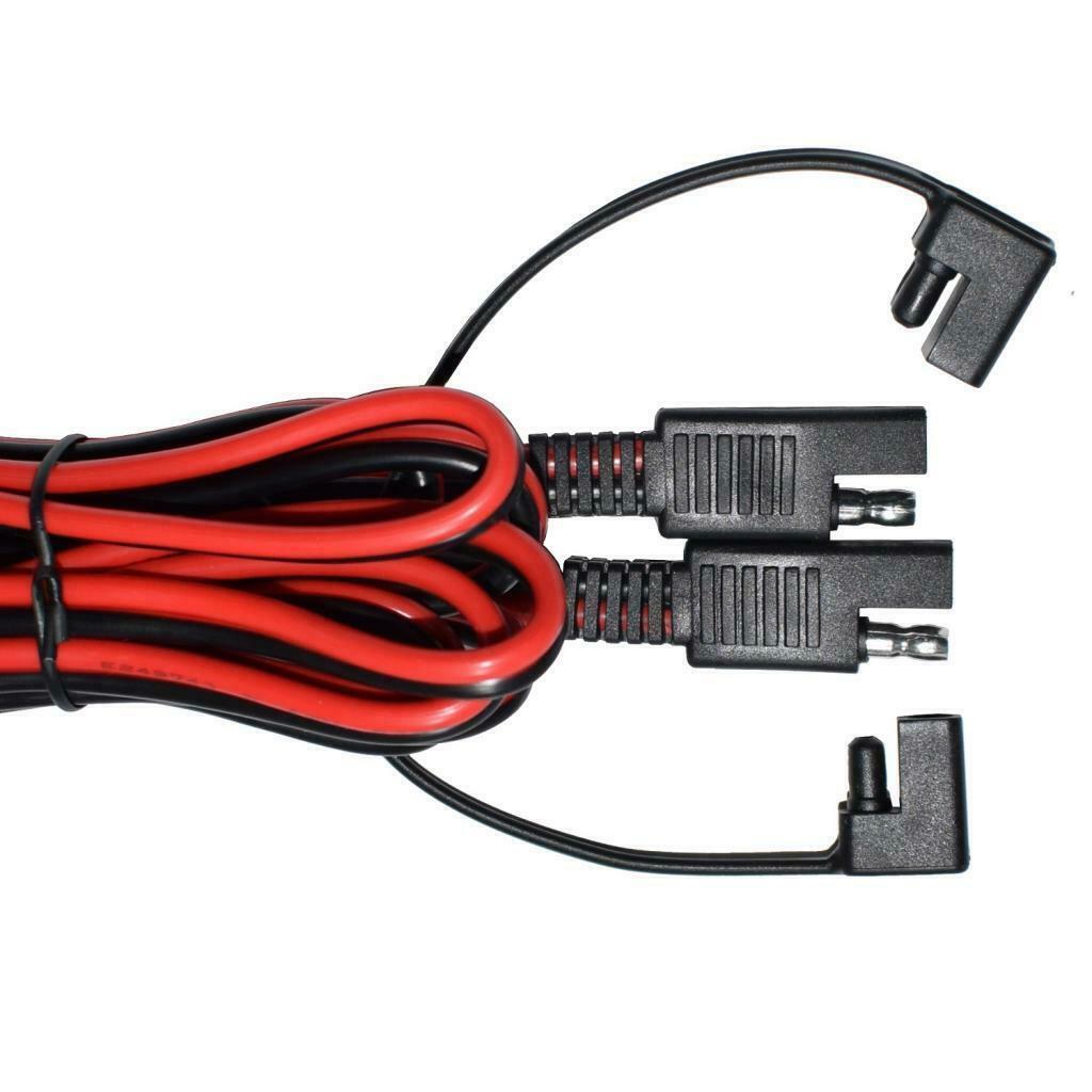 2m SAE to SAE Connector DC Power Automotive Extension Cable 14AWG New 20A
