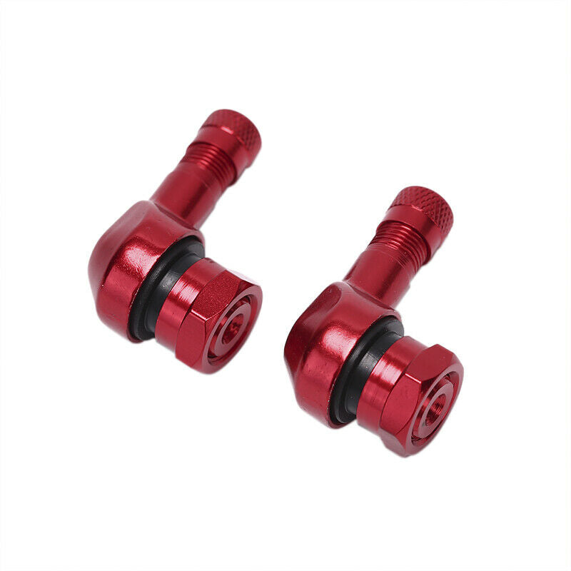 2x CNC Motorcycle 90 Degree Angle Wheel Tire Tubeless Valve Stem Aluminum.l8