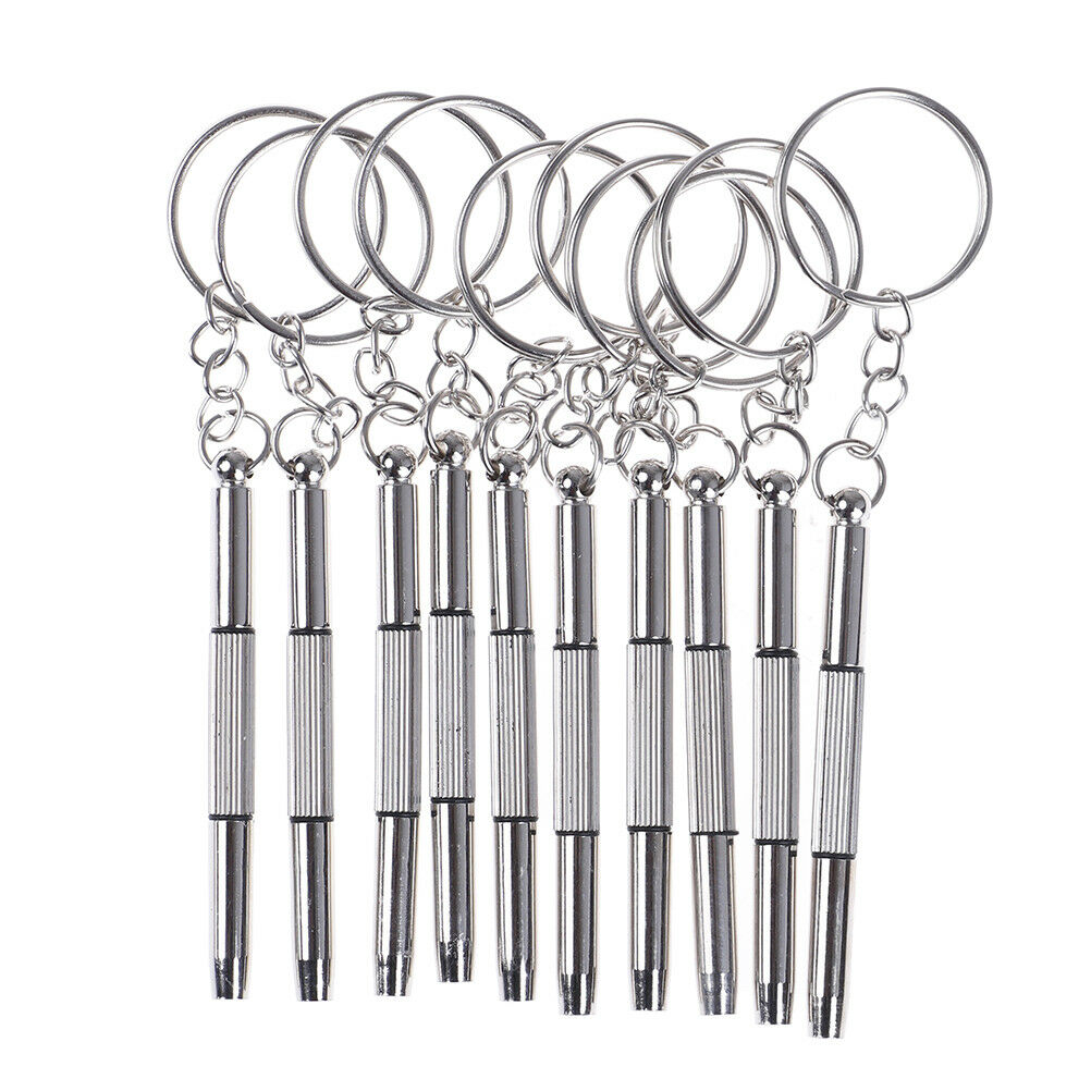 10Pcs Home Sunglasses Eyeglass Cellphone Watch Repair Keychain Screwdriver TBDD