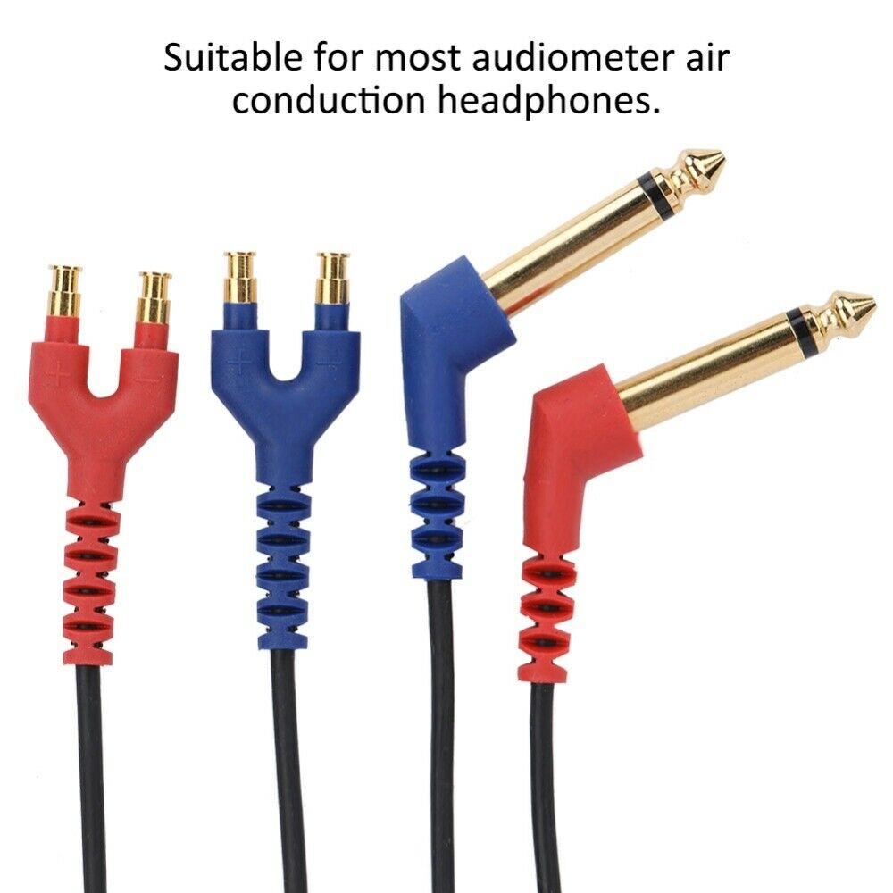 2m Headset Cable Wire for Headphone Air Conduction Audiometer Hearing Tester