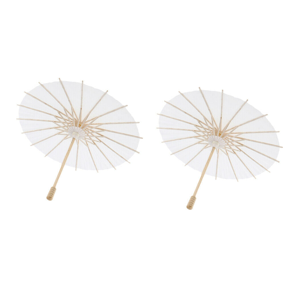 2Pcs Hand-painted Mini Umbrella Paper Parasol DIY Craft Umbrella Graffiti
