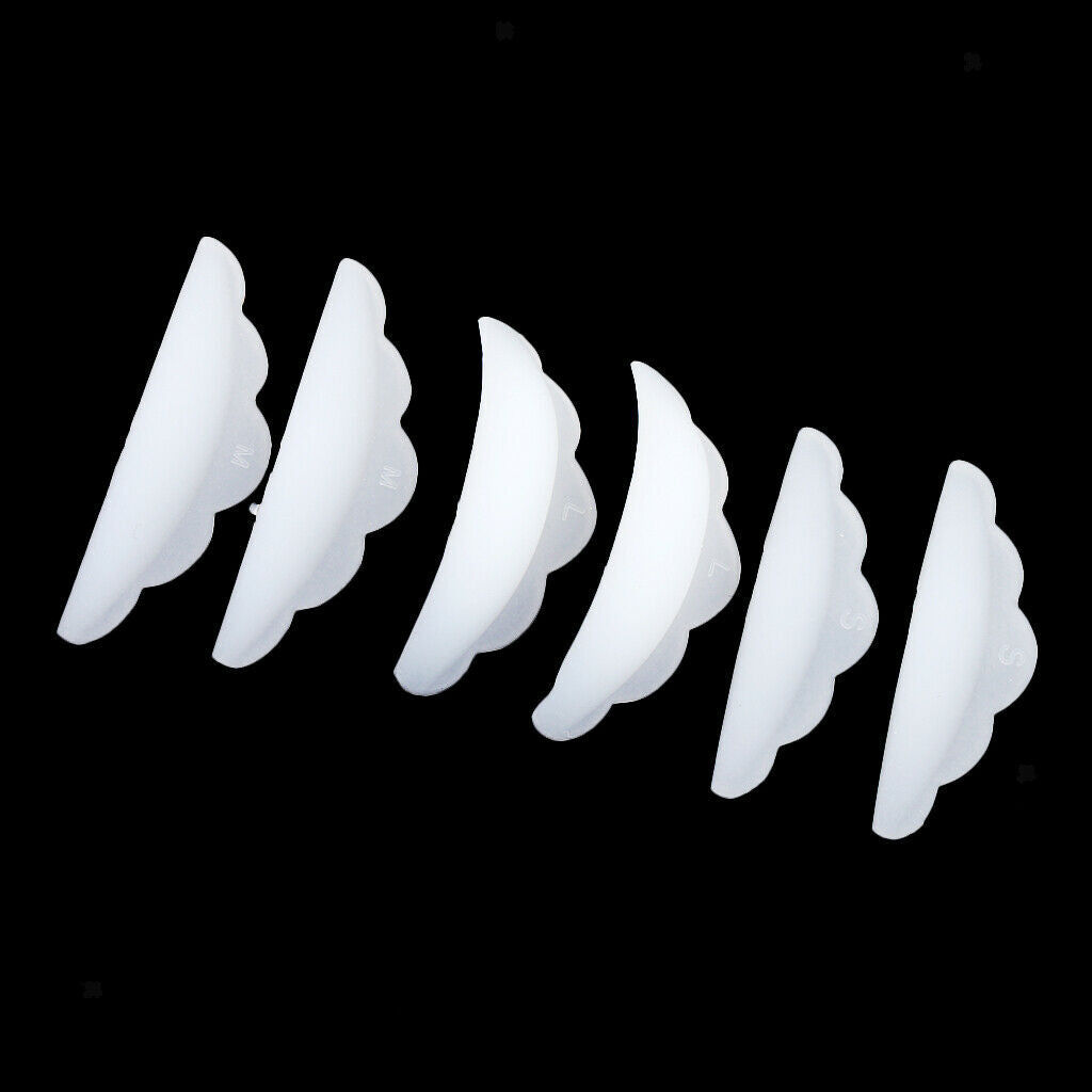 3 Pairs Soft Eyelash Extension Perm Pads Under Eye Shield Protector Guard White