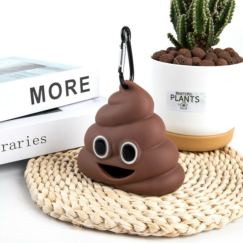 Pet Poop Bag Shit-shaped Dog Cat Waste Bags Portable Dog Poop Dispenser HoldFCA