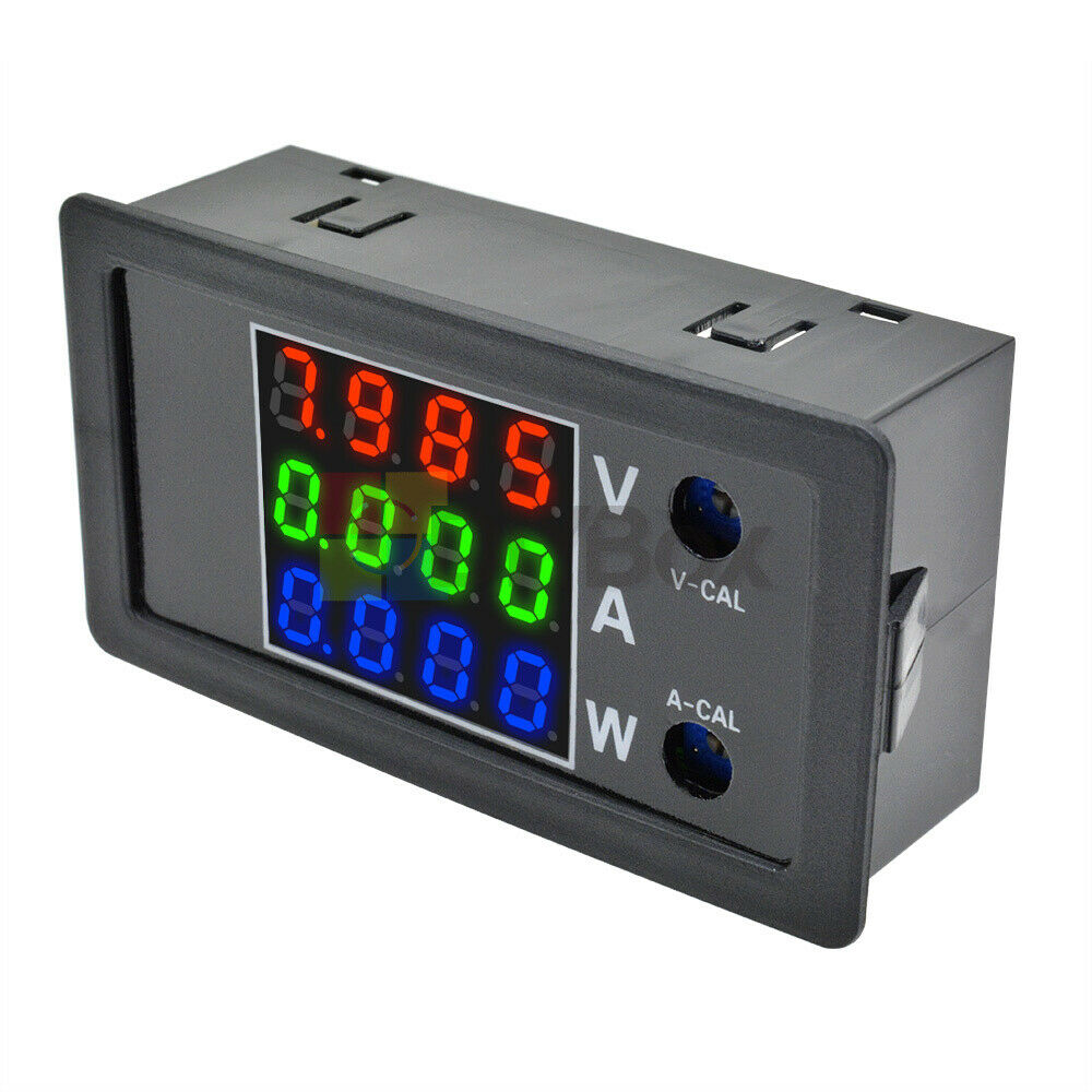 100V 10A 1000W Voltage Current Power Meter 4 High Precision Red Blue Green Digit