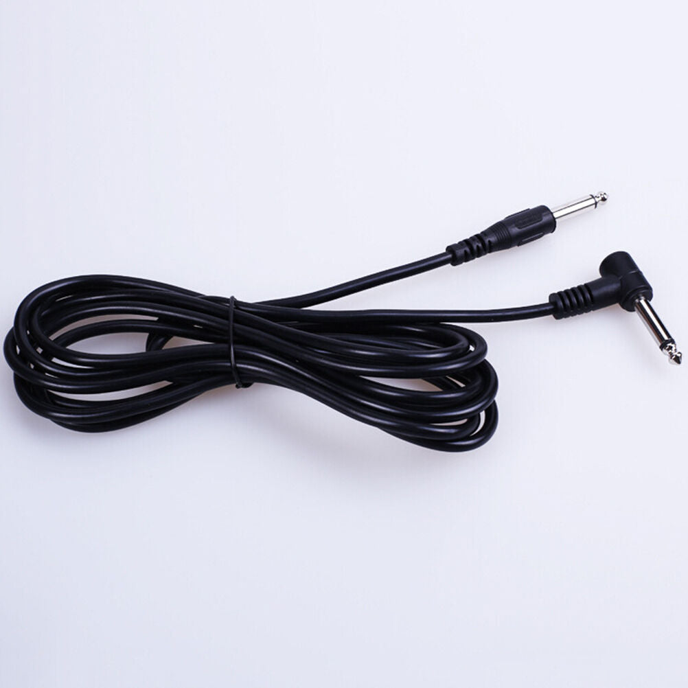 10Ft 1/4Inch Straight to Right Angle Amp Guitar Patch Cable Cord Male BlackFFRDD