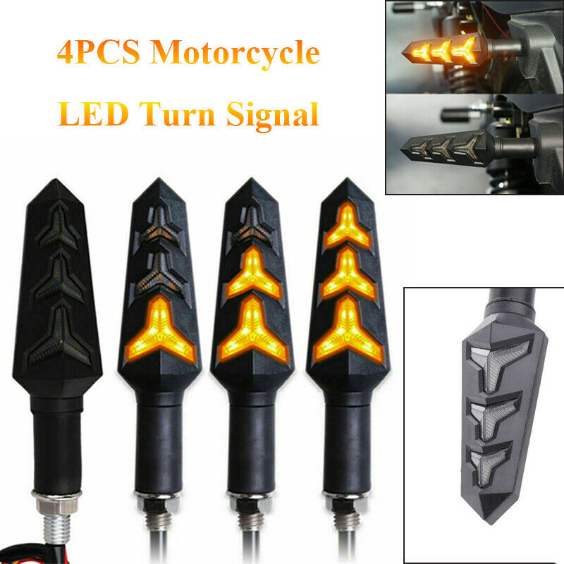 4 x Motorcycle LED Turn Signals Blinker Light For Kawasaki Ninja 250R Z300 Z250