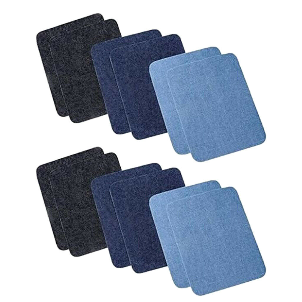 12 pieces iron-on patches denim iron-on patches iron cotton patches