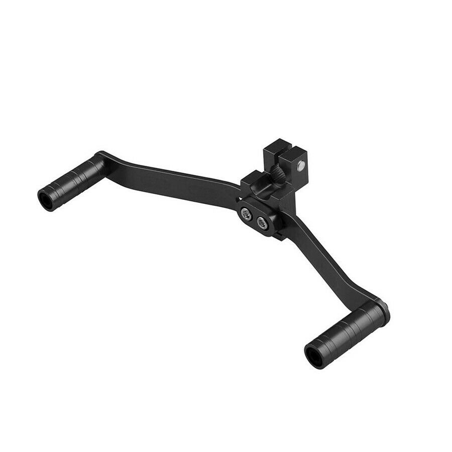 1 Pc Durable Black Aluminum Replacement Dual Head Dual Way Foot Gear Shift Lever